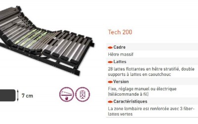 Sommier Tech 200