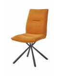 Chaise 1918 Tissu Orange-Gris-Brun