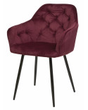 Chaise 2004 Tissu Bordeaux Gris Noir