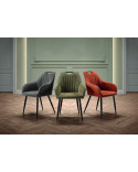 Chaise ST 2203 Brique- Anthracite - Vert