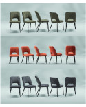 Chaise ST 2204 Brique - Anthracite - Vert
