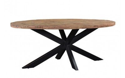 Table Ovale Dakota Riverwood & Métal