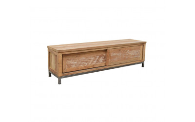 Banc Tv Boston Bois Teck 2 Portes Coulissantes