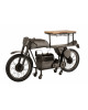 Bar Motocyclette 12 Verres 6 Bouteilles Metal/Bois De Manguier