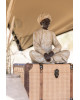 Statue Personnage Indien Assis Resine Beige/Marron Large JLINE