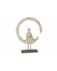 Bouddha Cercle Sur Pied Resine Beige JLINE 61 cm