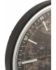 Horloge 80x80cm Mappemonde Antique en MDF Or/Noir Large