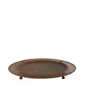 Plateau 70x70 cm + Pied Ajoure Metal Rouille JLINE JOLIPA