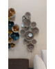 Decoration Murale Cercles Metal Marron/Blanc JLINE JOLIPA