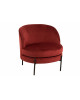 Chaise Lounge Ronde Textile/Metal Red Stone