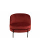 Chaise Lounge Ronde Textile/Metal Red Stone