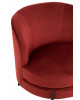 Chaise Lounge Ronde Textile/Metal Red Stone