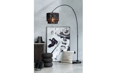 Lampadaire sur pied Paul Corde Metal Noir JLINE JOLIPA