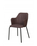 Chaise Flo PU Taupe ou Anthracite