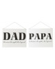 Pancarte Papa L'Homme Le Mythe La Legende Reversible Anglais / FR