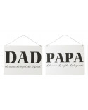 Pancarte Papa L'Homme Le Mythe La Legende Reversible Anglais / FR