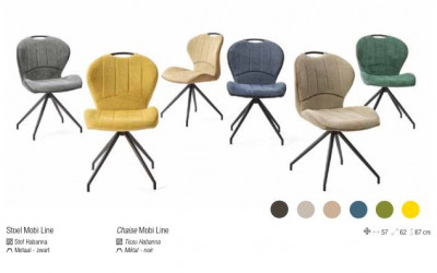 Chaise Mobi Line bi-matière 6 coloris