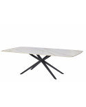 Table Céramique Tonneau Blanc & Cognac