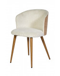 Chaise ST 2401 Blanc & Cognac