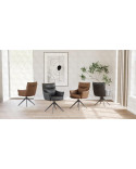 Chaise Polk Anthracite ou Cognac