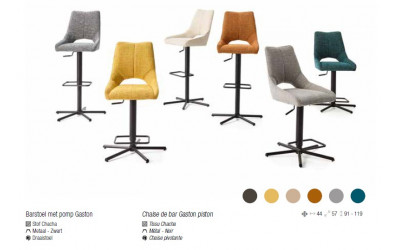 Chaise Bar Gaston Pivotante avec piston 6 coloris 268,00 €